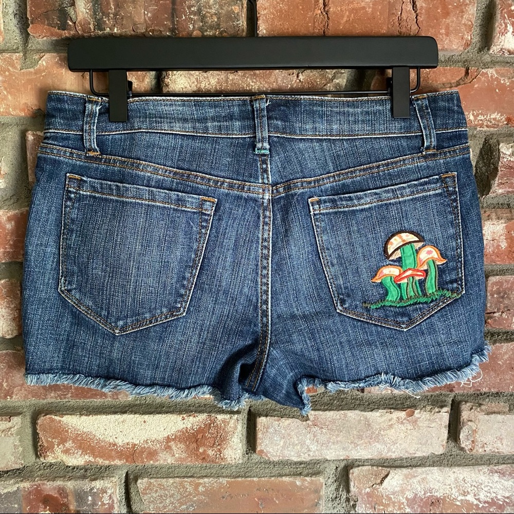 Silence + Noise Cut Off Shorts Mushroom Goblincore